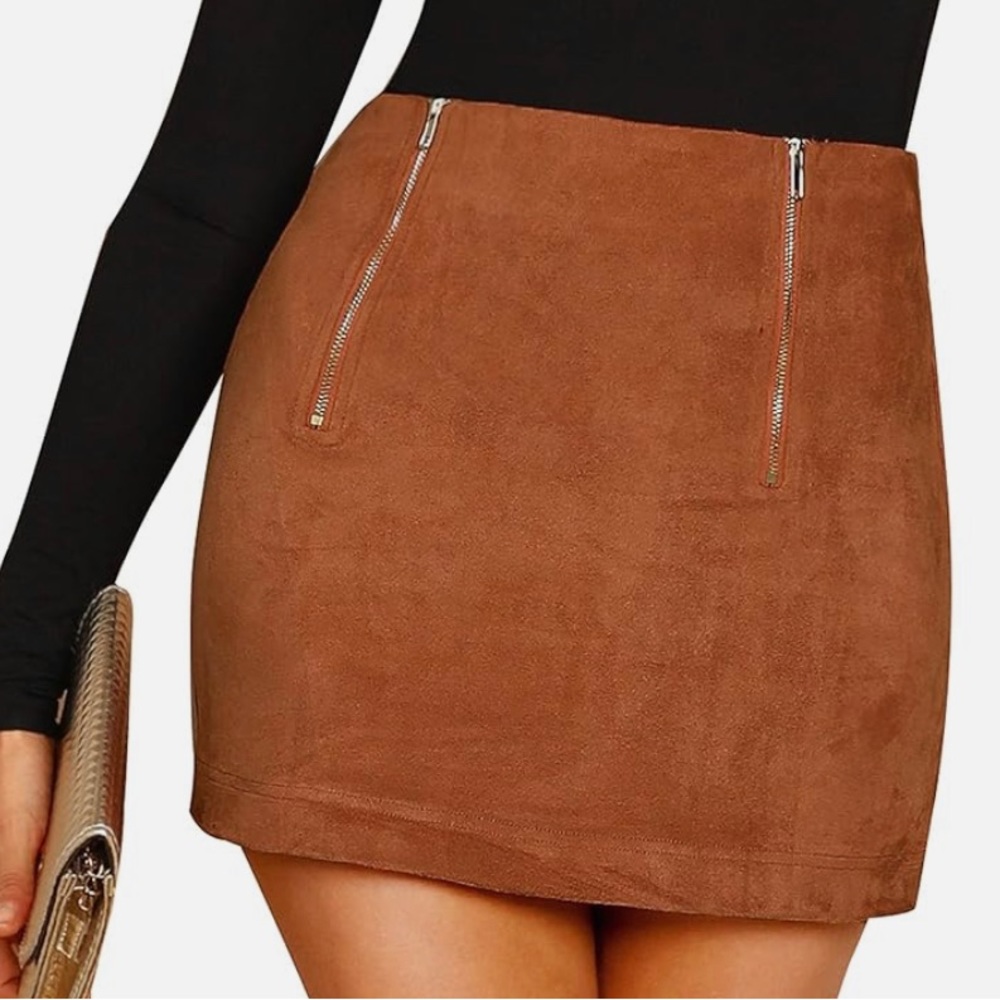 1. STATE A-Line Faux Suede Skirt | Size 2/S